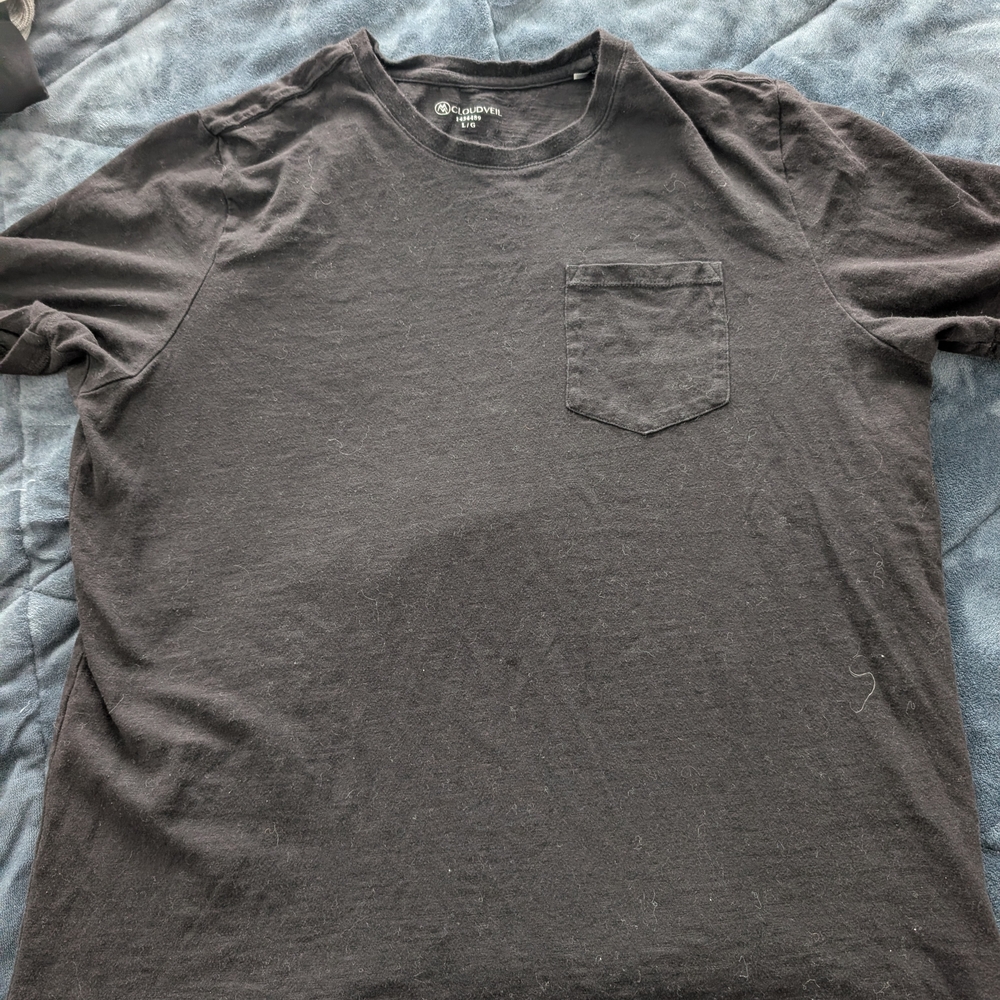 Men's Black Short Sleeve Pocket Tee
